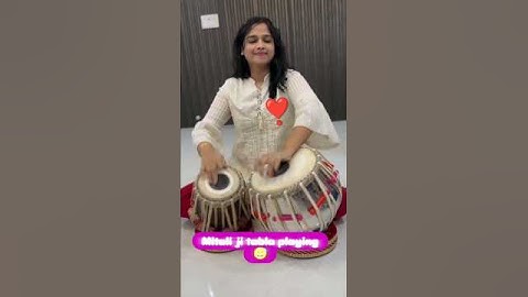 Mitali ji tabla playing teen Taal lagi 😊😅❣️#girltabkaplaing#tablaustad #tabkavideo#viralshorts