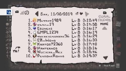 Binding of Isaac Afterbirth Plus - Daily Run 30/11/2019