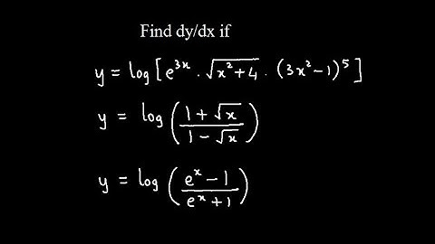 Derivatives - Differentiation - Calculus - Chain Rule - Logarithmic Function  - Video 18