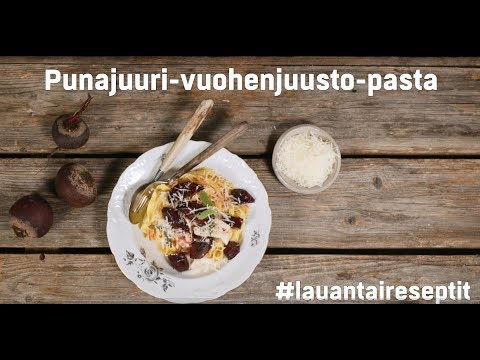 Video: Keittäminen Pastaa Punajuuren, Unikon Ja Vuohenjuustokastikkeella