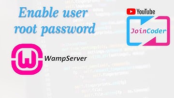 How to change user / password in Wamp server