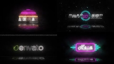 Neon Sound Logo (Audio React) (After Effects template)