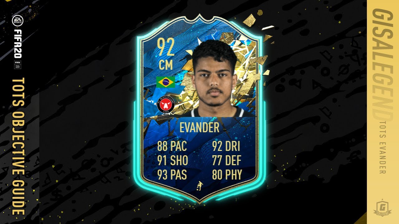FIFA 20 How To Do TOTS  Evander Objectives Guide - 92 CM