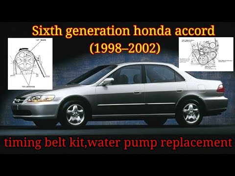 Honda accord 2.3 engine  Sixth generation (1998–2002) timing belt water pump timing marks