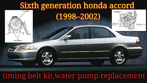 Honda accord 2.3 engine  Sixth generation (1998–2002) timing belt water pump timing marks
