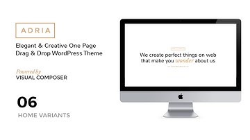 ADRIA - Minimal One Page Parallax WordPress Theme | Themeforest Website Templates and Themes