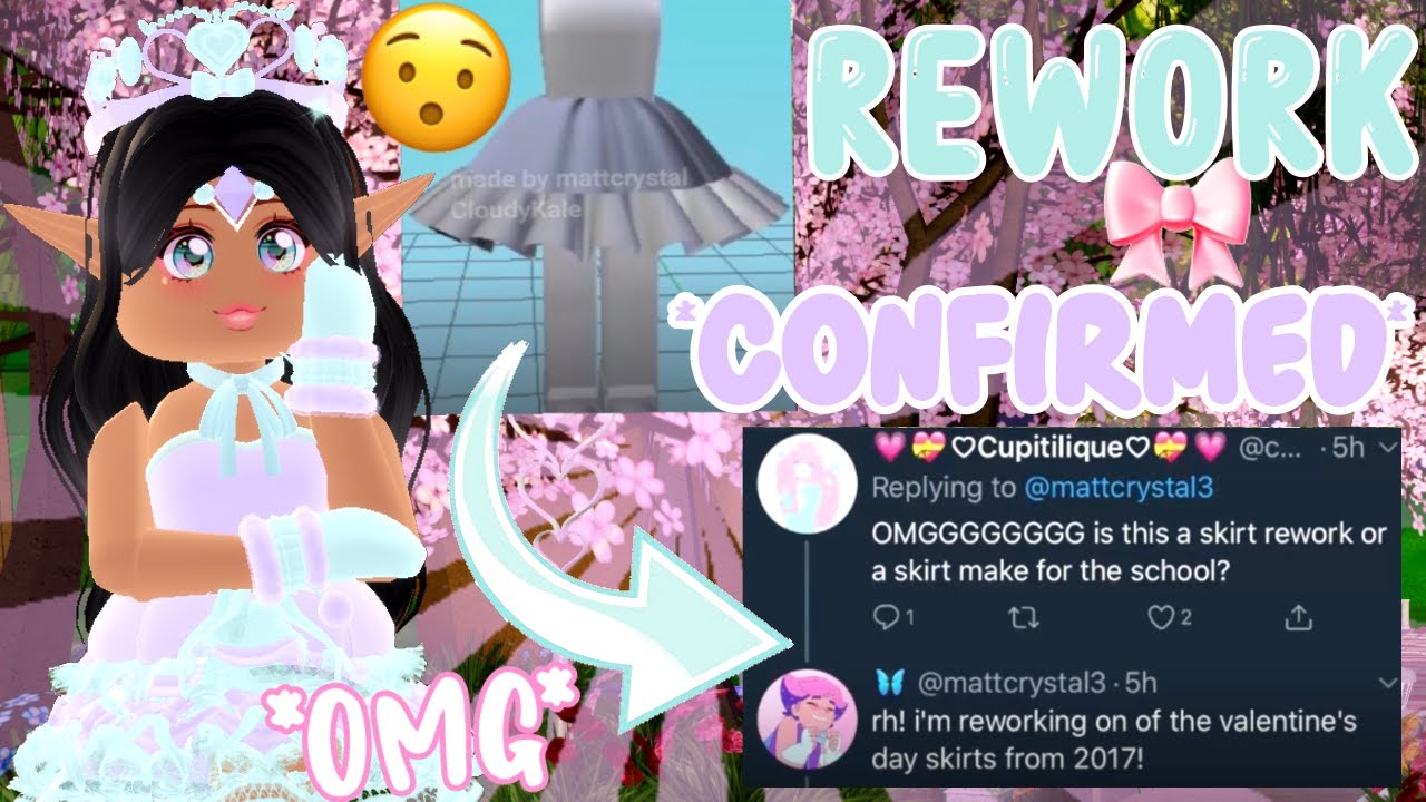 DARLING VALENTINA SKIRT REWORK COMING SOON Roblox Royale High YouTube