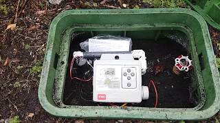 Replacing and programming a Toro DDCWP waterproof controller timer for the sprinkler system.