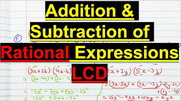 ADDITION & SUBTRACTION OF RATIONAL EXPRESSIONS | LCD | BEGINNING ALGEBRA