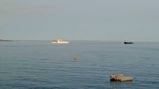 Scillonian Ferry , Gry Maritha supply vessel and St Michaels Mount behind.14 Aug 2025 18:59