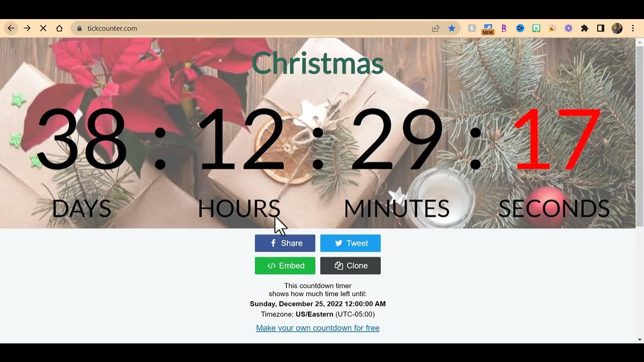 Create a countdown timer to share and/or display with others quickly ...