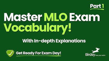 Master Vocabulary & Concepts For The SAFE MLO Exam 🚀