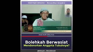 Bolehkah berwasiat mendonorkan anggota tubuh@Mr JM89