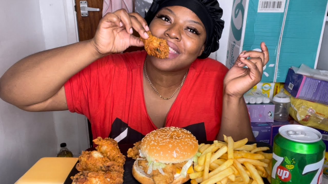CHICKEN SHOP MUKBANG | FRIED CHICKEN | CHICKEN BURGERS | CRUNCH SOUNDS | MUKBANG
