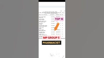 एमपी ग्रुप 5 परिणाम - फार्मासिस्ट - शीर्ष 10 उम्मीदवारों के अंक - ईएसबी परिणाम - ग्रुप 5 कट ऑफ - ईएसबी परीक्षा