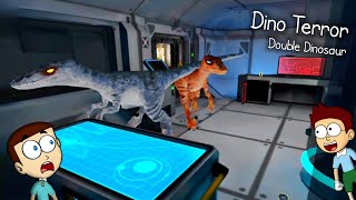 Dino Terror in Double Dinosaur - Horror Game | Shiva and Kanzo Gameplay screenshot 3