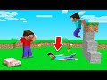 FALL DAMAGE = FLAT In Minecraft! (hilarious)