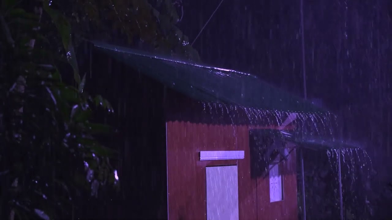 No Ads Rain Sounds for Sleeping  | Strong Rain Thunderstorm Sounds for Sleeping