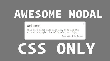Awesome CSS Only Modal. No JavaScript.