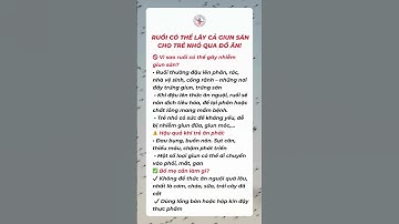 🦠 RUỒI CÓ THỂ LÂY CẢ GIUN SÁN CHO TRẺ NHỎ QUA ĐỒ ĂN NGUỘI!