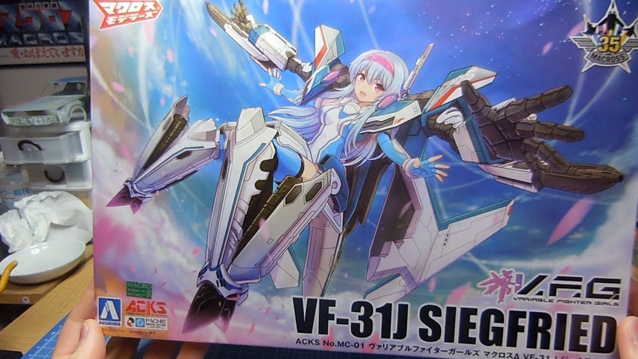 Aoshima Macross Delta Vf 31j Siegfried Vfg Plamo Unboxing Youtube