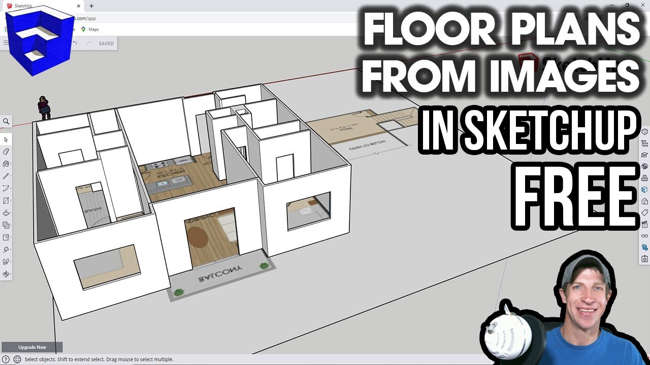 Creating Floor Plans FROM IMAGES in SketchUp Free! - YouTube