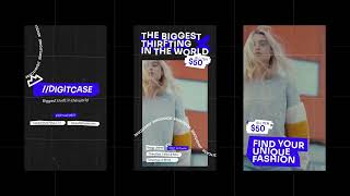 Brutalism Promo Stories Pack - Elements | After Effect Template