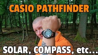 CASIO PATHFINDER Watch with Compass, Solar, Altimeter, Barometer etc. Perfect for Outdoor