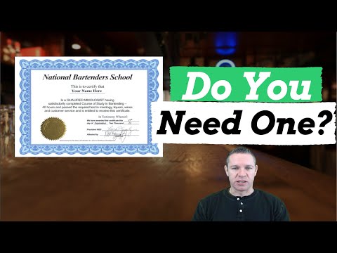Bartender License/Certificate: Do You Need One?