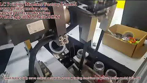 sport bottles fully servo control automatic screen printing machines on plastic bottles