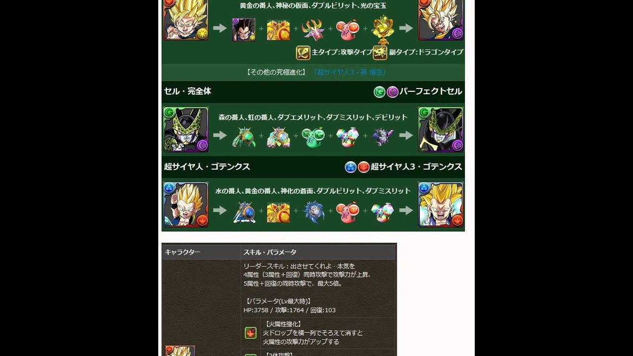 パズドラ速報 パズドラ ドラゴンボールコラボ 第4弾 コラボガチャ 究極進化 素材はこれだ ベジット パーフェクトセル 他 ステータス 詳細 紹介 Youtube