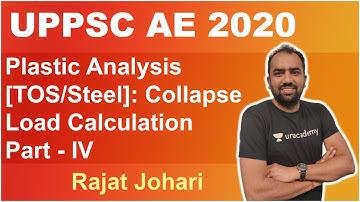 Plastic Analysis [TOS/Steel]: Collapse Load Calculation Part-IV | Civil | Rajat Johari