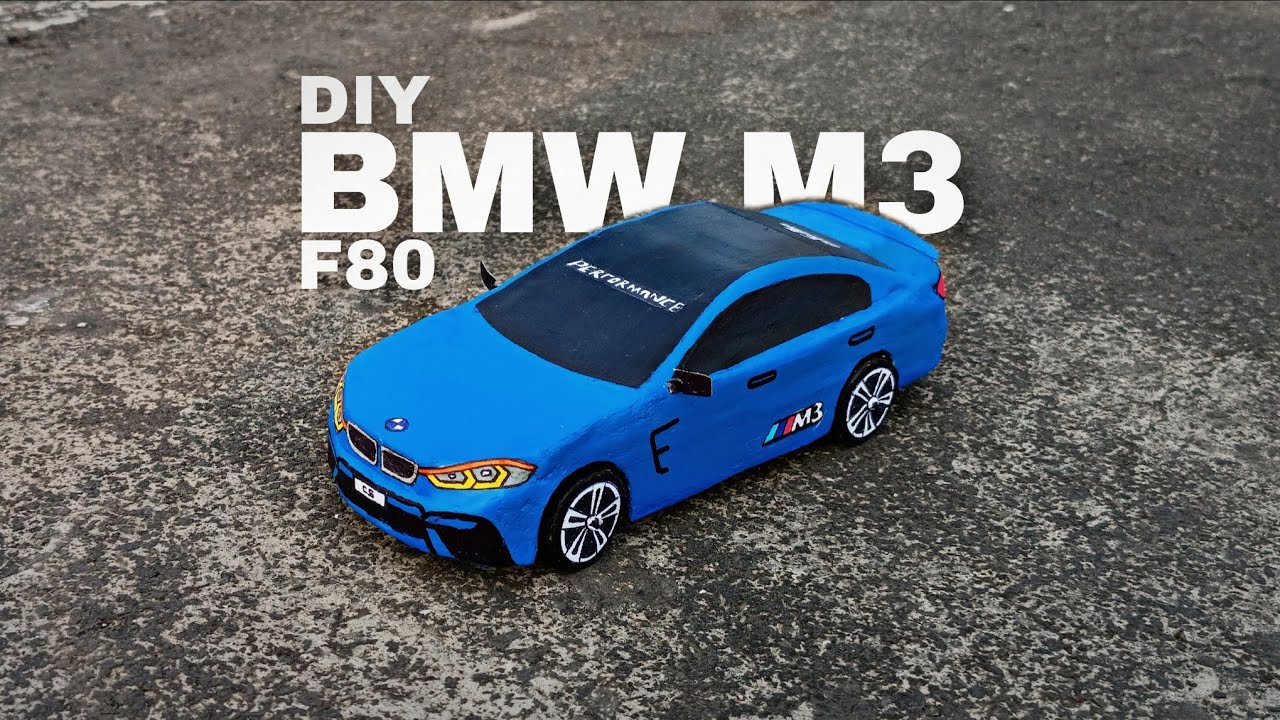 How I made my dream car BMW M3 F80 from cardboard || diy || simple car making || 