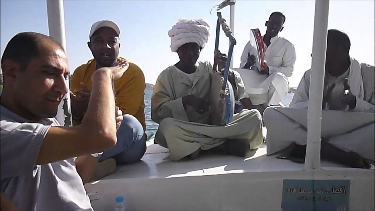 Mohamed Ramadan plays his kissar in Aswan, Egypt