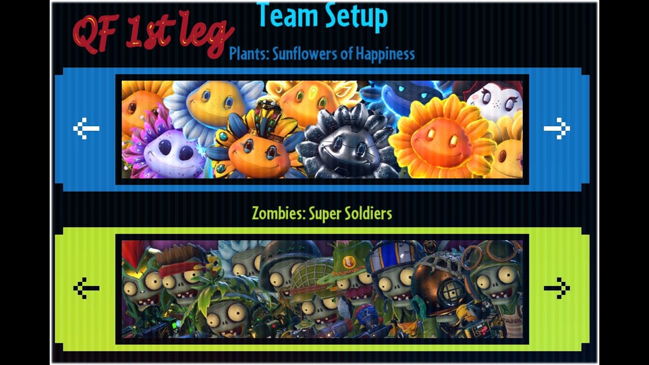 PVZ Garden Warfare 2 Sunflowers vs Soldiers Crazy Dave's cup QF 1st leg