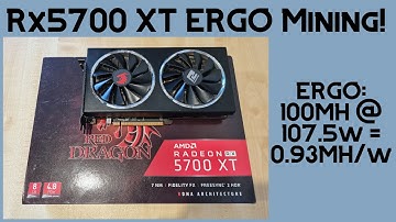 5700 XT Ergo Mining! | 100 MH @ 107.5w Wall