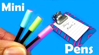 DIY Miniature Realistic (Working) Pens - Dollhouse DIY