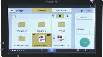 Ricoh Smart Operation Panel USB stick Printing (long version)
