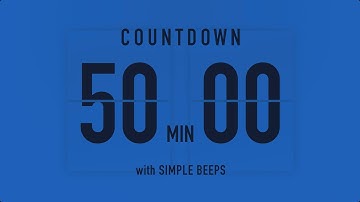 50 Minutes Countdown Flip Timer / + Cymbal + 5 Min Left Alert💥