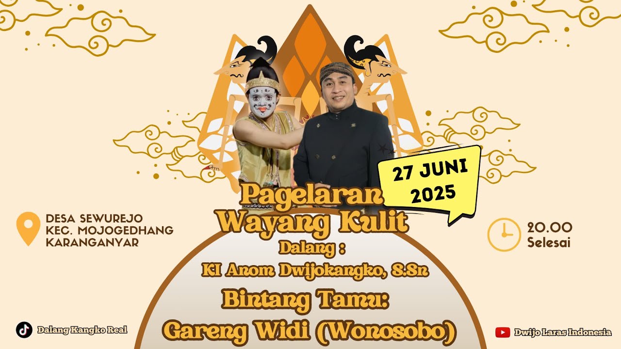 🔴LIVE WAYANG KULIT DALANG KI ANOM DWIJOKANGKO, S.Sn 