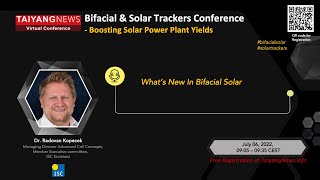 Radovan Kopecek, ISC Konstanz: What’s new in Bifacial Solar