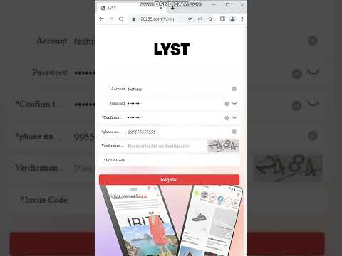Lyst registration - Lyst პროგრამაში რეგისტრაცია  ( გამოიყენეთ კოდი njo568175)