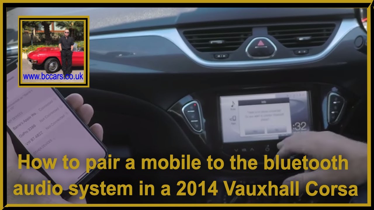 How to pair a mobile to the bluetooth audio system in a 2014 Vauxhall