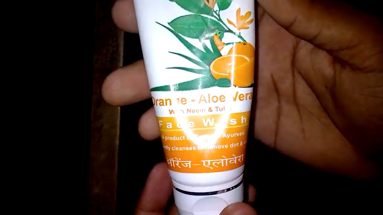 Patanjali Orange Aloe Vera Face Wash Review YouTube