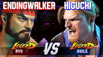 SF6 ▰ ENDINGWALKER (Ryu) vs HIGUCHI (Guile) ▰ High Level Gameplay