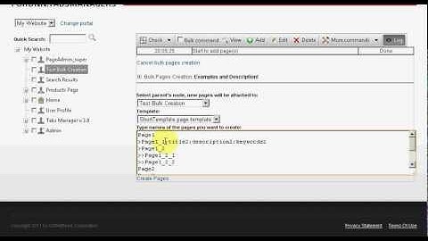 Pages Admin - Tabs Manager v.3.0 - Bulk Pages Creation