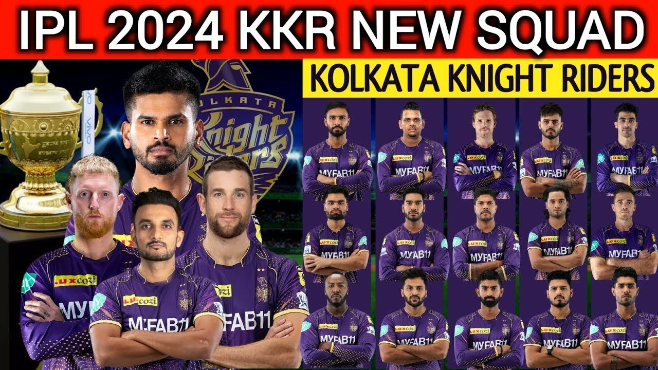 TATA IPL 2024 | Kolkata Knight Riders New Team Squad 2024 | KKR Team New Players List 2024
