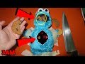 (CREEPY) CUTTING OPEN COOKIE MONSTER AT 3AM | WHATS INSIDE HAUNTED COOKIE MONSTER? [MUST WATCH]