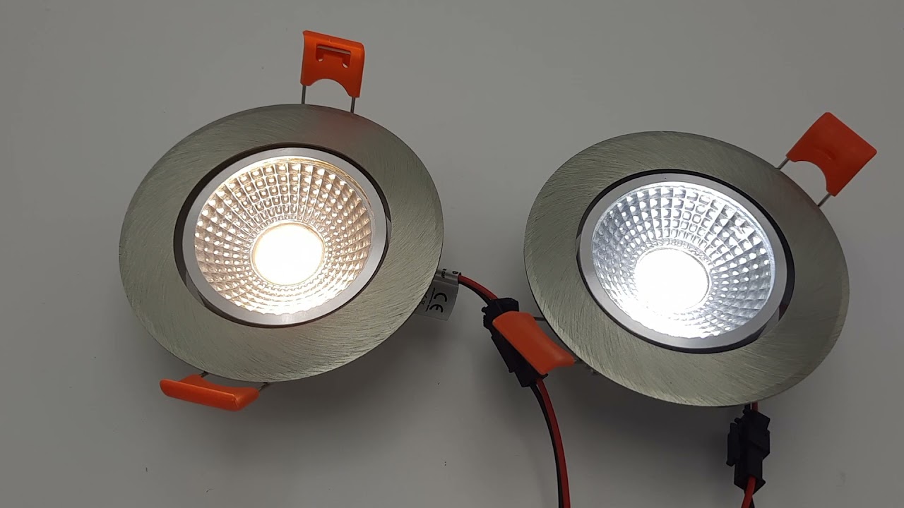 Saten Krom Sıva Altı Spot Cob Led Armatür 5W Trafolu