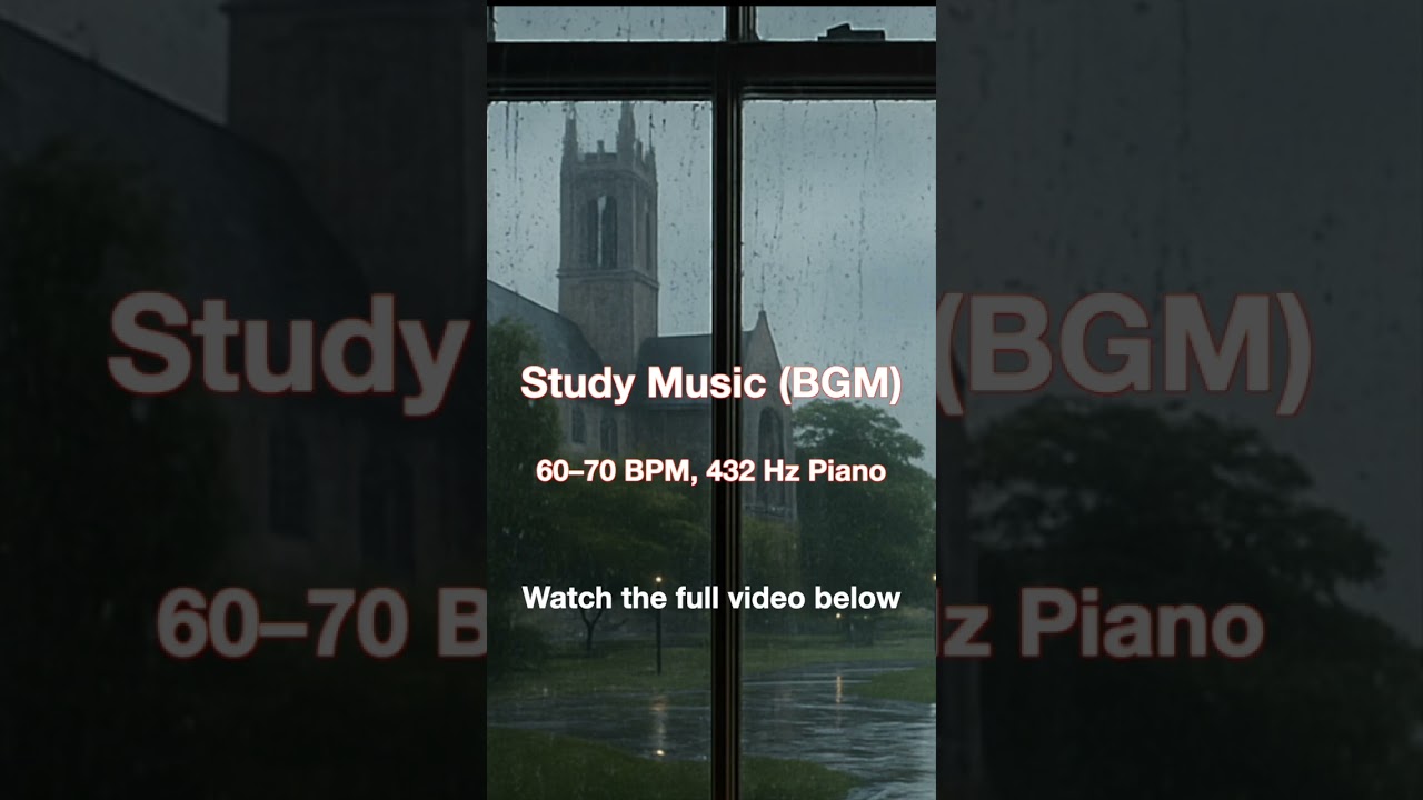Study Music (BGM) #01 : 60&ndash;70 BPM, 432 Hz Piano &mdash; No Vocals
